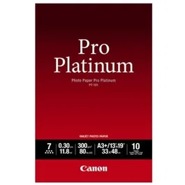 Canon Papier Photo Pro Platinum PT-101 300g/m² Format A3+ - Lot de 10 Feuilles - Finition Brillante