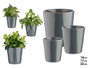 Ibergarden Set 3 Macetas Ceramica Conica 14 cm 17 cm 22 cm Antracita