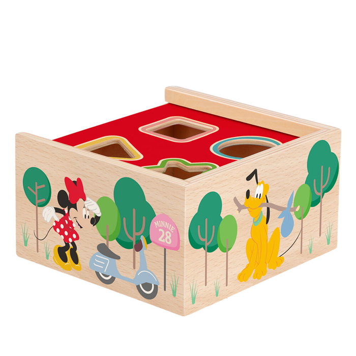 WOOMAX - Jouet d'éveil en bois à empiler formes Mickey et Minnie pour bébé +12 mois - Cubo Disney 5 pièces
