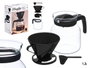 Vivalto Jarre Cafetière Filtre Noire 1,2L Verre Plastique 18x23x12.5cm (Set de 12)