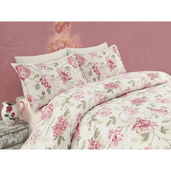 Parure de lit King - 1 Housse de couette 240 x 220 cm et 2 Taies d'oreiller 60 x 60 cm - 65% Coton, 35% Polyester - Crème Parure de lit King - 1 Housse de couette 240 x 220 cm et 2 Taies d'oreiller 60 x 60 cm - 65% Coton, 35% Polyester - Crème