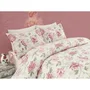 Parure de lit King - 1 Housse de couette 240 x 220 cm et 2 Taies d'oreiller 60 x 60 cm - 65% Coton, 35% Polyester - Crème
