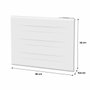 Oceanic Radiateur électrique fixe à inertie sèche 1000W Blanc mat