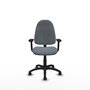PIQUERAS Y CRESPO Chaise de bureau Algarra, tissu gris, accoudoirs 2D