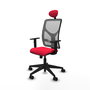 Piqueras y Crespo Chaise de Bureau Motilla Rouge et Gris