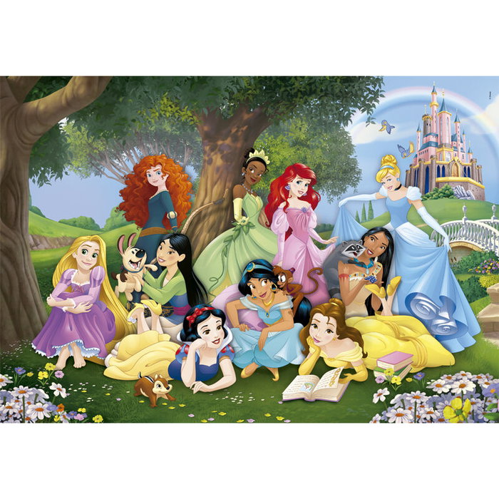 CLEMENTONI Puzzle 104 Pièces Princeses Disney pour Enfants - Dimensions 37,9 x 26,9 cm