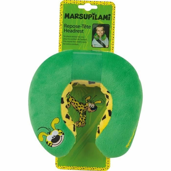 Jemini Coussin de voyage Marsupilami en peluche vert et jaune Jemini Coussin de voyage Marsupilami en peluche vert et jaune