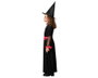 Déguisement Enfant Long de Sorcière Rose et Noir pour Halloween - Costume pour Fille 7-9 Ans