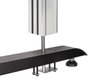 B-Tech BT8380-BASE Pied de colonne métallique ajustable avec embase de nivellement noir, pour chariots et structures de support d'écran