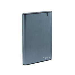 Coolbox Carcasse pour Disque Dur HDD ou SSD 2.5 Pouces USB 3.0 SATA III - Aluminium - Noir
