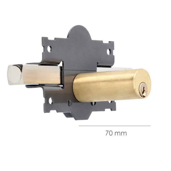 WOLFPACK LINEA PROFESIONAL Verrou B-3 à clé et bouton avec cylindre de 70 mm