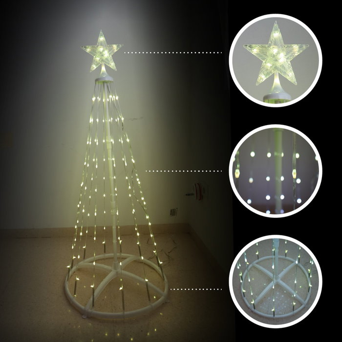 GSC Evolution Arbre LED Isoka 1,2 m, 8 fonctions, Lumière chaude, Argenté GSC Evolution Arbre LED Isoka 1,2 m, 8 fonctions, Lumière chaude, Argenté