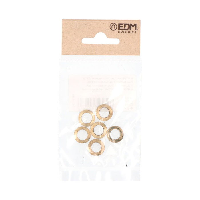 Edm Ov02 Ovalillo Pernio Laiton Fini Laiton 14 X 14 X 2 Mm 6 Pièces Blister