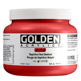 Golden Heavy Body Peinture Acrylique Rojo Naftol Medio 946 ml