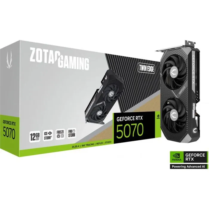 Zotac Carte Graphique Gaming GeForce RTX 5070 Twin Edge 12 Go Zotac Carte Graphique Gaming GeForce RTX 5070 Twin Edge 12 Go