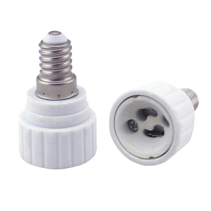 GSC Evolution Adaptateur de E14 à GU10 blanc GSC Evolution Adaptateur de E14 à GU10 blanc