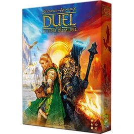Asmodee - Le Seigneur des Anneaux - Duel pour la Terre du Milieu - Jeu de société stratégique pour 2 joueurs par Antoine Bauza et Bruno Cathala - Inspiré de 7 Wonders Duel