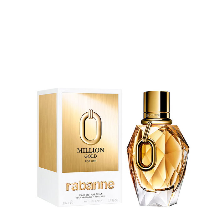 Paco Rabanne - Eau de Parfum Million Gold pour Femme - Flacon Rechargeable 50 ml
