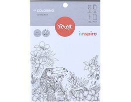 Innspiro Libro para colorear COLORING Forest, 12 designs, 24 hojas