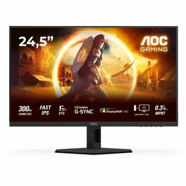 AOC 25G4SRE Écran PC Gaming 24.5 pouces Full HD 165 Hz 1 ms, HDMI/DisplayPort, Noyau de Jeu G4, Noir/Rouge