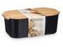 KINVARA Panera noire avec couvercle en bambou 4,5L
