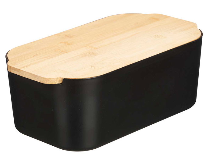 KINVARA Panera noire avec couvercle en bambou 4,5L
