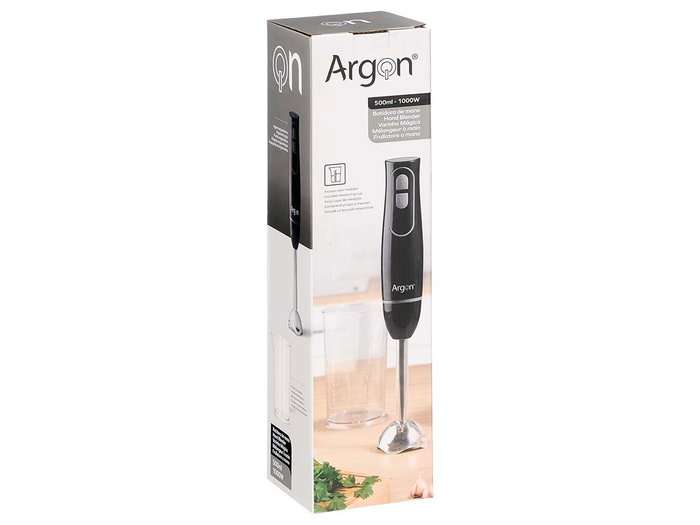 ARGON Batidora Negra Gris con Vaso 1000W