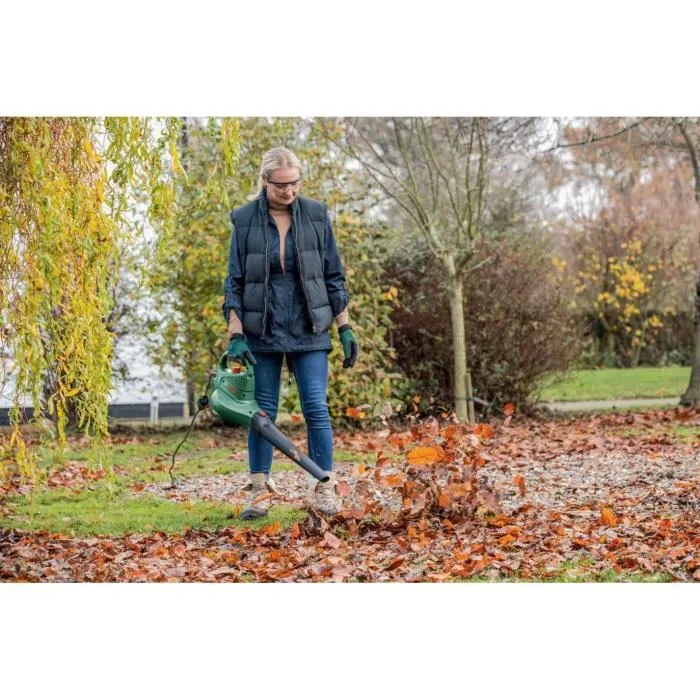 Bosch Universal Garden Tidy - Aspirateur, Souffleur et Broyeur de Jardin Filaire 2300 W, 285 km/h, Sac 45 L, Broyage 12:1, Technologie ProSilence