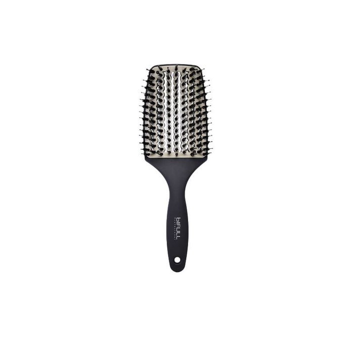Bifull Cepillo ergonomique avec base en aluminium Onix - Céramique, ions négatifs, poils nylon et sanglier pour démêlage Bifull Cepillo ergonomique avec base en aluminium Onix - Céramique, ions négatifs, poils nylon et sanglier pour démêlage