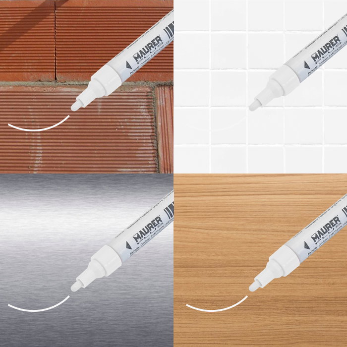 MAURER Marqueur de Peinture Professionnel Blanc 10 ml