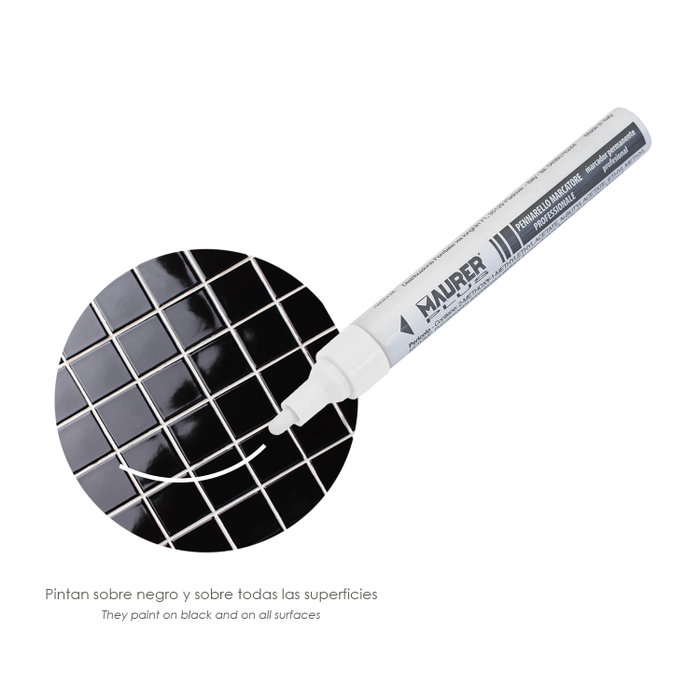 MAURER Marqueur de Peinture Professionnel Blanc 10 ml