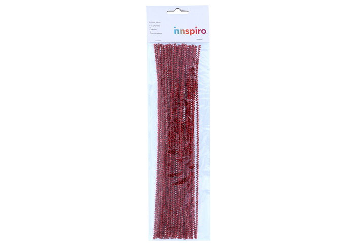 Innspiro Limpiapipas chenilla metálicas rouge 3mm x 30cm 40u.