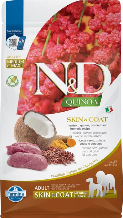 Farmina N&D Quinoa Skin & Coat Venaison Maxi 2,5kg Farmina N&D Quinoa Skin & Coat Venaison Maxi 2,5kg