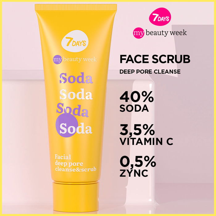 7Days SODA Nettoyage et Exfoliation Profonde des Pores du Visage 80 ml