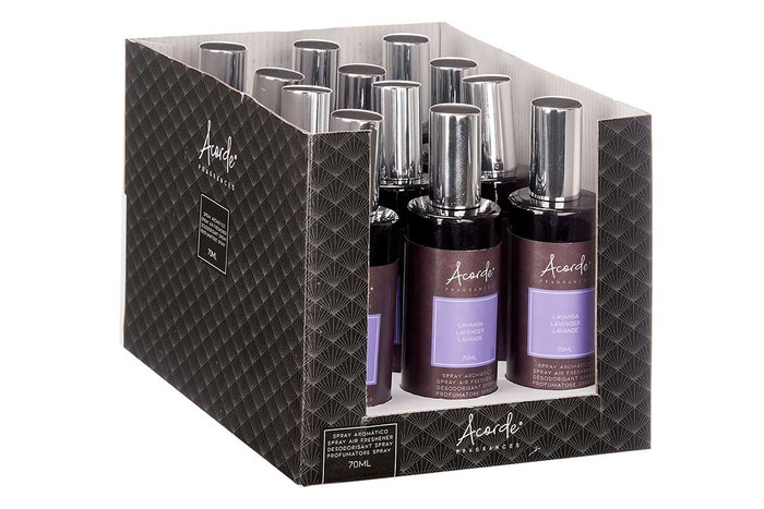 Acorde Aroma Hogar 70 ml Lavande et Ylang-Ylang 4.5 x 16 x 4.5 cm Transparent Violet (Set de 12)