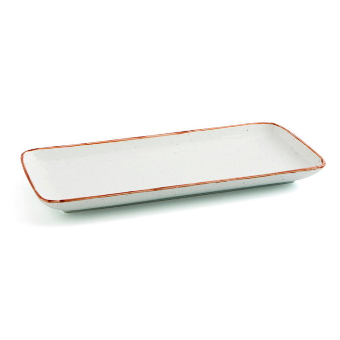 Ariane Plat Rectangulaire Terra Porcelaine Beige 36x16,5 cm