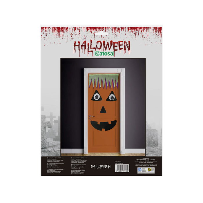 BigBuy Home Décoration d'Halloween Citrouille 7 Pièces avec franges