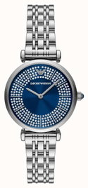 Armani AR11627 avec cadran bleu et bracelet gris