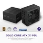 NZXT C850 Gold Core PA-8G3BB-EU - Alimentation PC ATX 3.1 850W - 80 PLUS Gold - Full modulaire - PCIe 5.1 - Ventilateur 0?RPM - Condensateurs 105°C - Noir