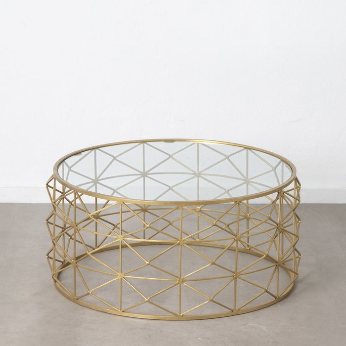 BigBuy Home Table Basse Doré 98 x 98 x 44 cm BigBuy Home Table Basse Doré 98 x 98 x 44 cm