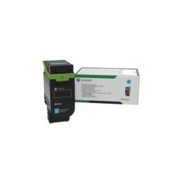 Lexmark Toner 75M2HC0 Cyan - Cartouche d'encre cyan pour imprimantes Lexmark