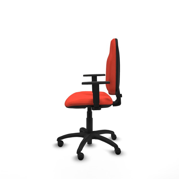 PIQUERAS Y CRESPO Chaise de bureau Algarra, tissu orange foncé, mécanisme Contact permanent
