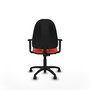 PIQUERAS Y CRESPO Chaise de bureau Algarra, tissu orange foncé, mécanisme Contact permanent