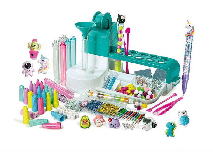 Clementoni - Laboratoire de Stylos - Kit Créatif avec Embudo, Pinces et Outils de Précision - Jeu Éducatif pour Enfants dès 7 Ans
