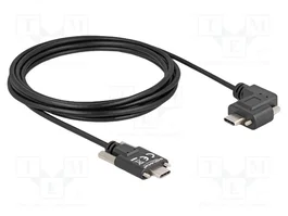 DELOCK Câble USB 2.0 vers USB-C 90°, 3m, noir