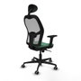 Piqueras y Crespo Chaise de Bureau avec Appui-tête Jorquera Vert émeraude