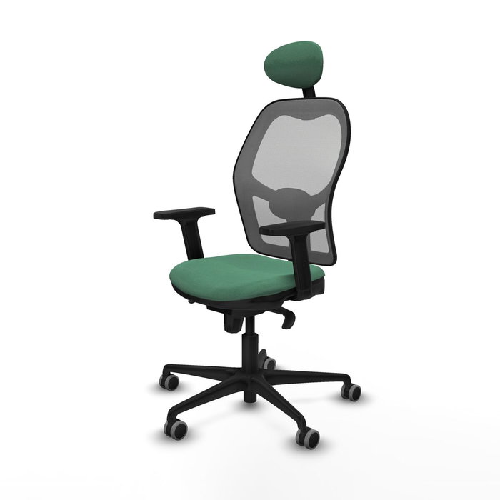 Piqueras y Crespo Chaise de Bureau avec Appui-tête Jorquera Vert émeraude