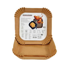 FACKELMANN Bandeja de papel pour airfryer carré - 50 pièces