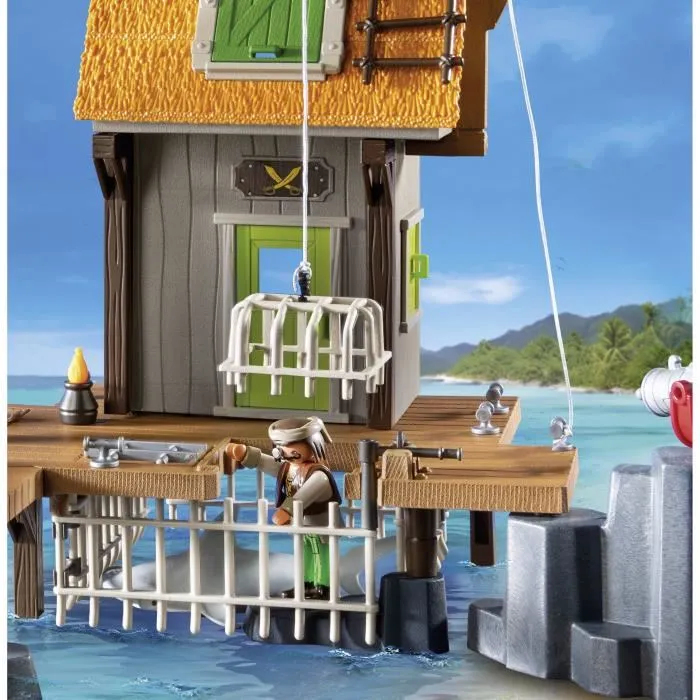 Playmobil 71792 - Port de pirates avec repaire, prisons et canon - Jeu de construction 165 pièces - Les pirates - À partir de 4 ans Playmobil 71792 - Port de pirates avec repaire, prisons et canon - Jeu de construction 165 pièces - Les pirates - À partir de 4 ans