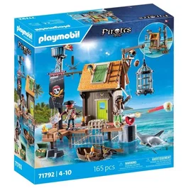 Playmobil 71792 - Port de pirates avec repaire, prisons et canon - Jeu de construction 165 pièces - Les pirates - À partir de 4 ans